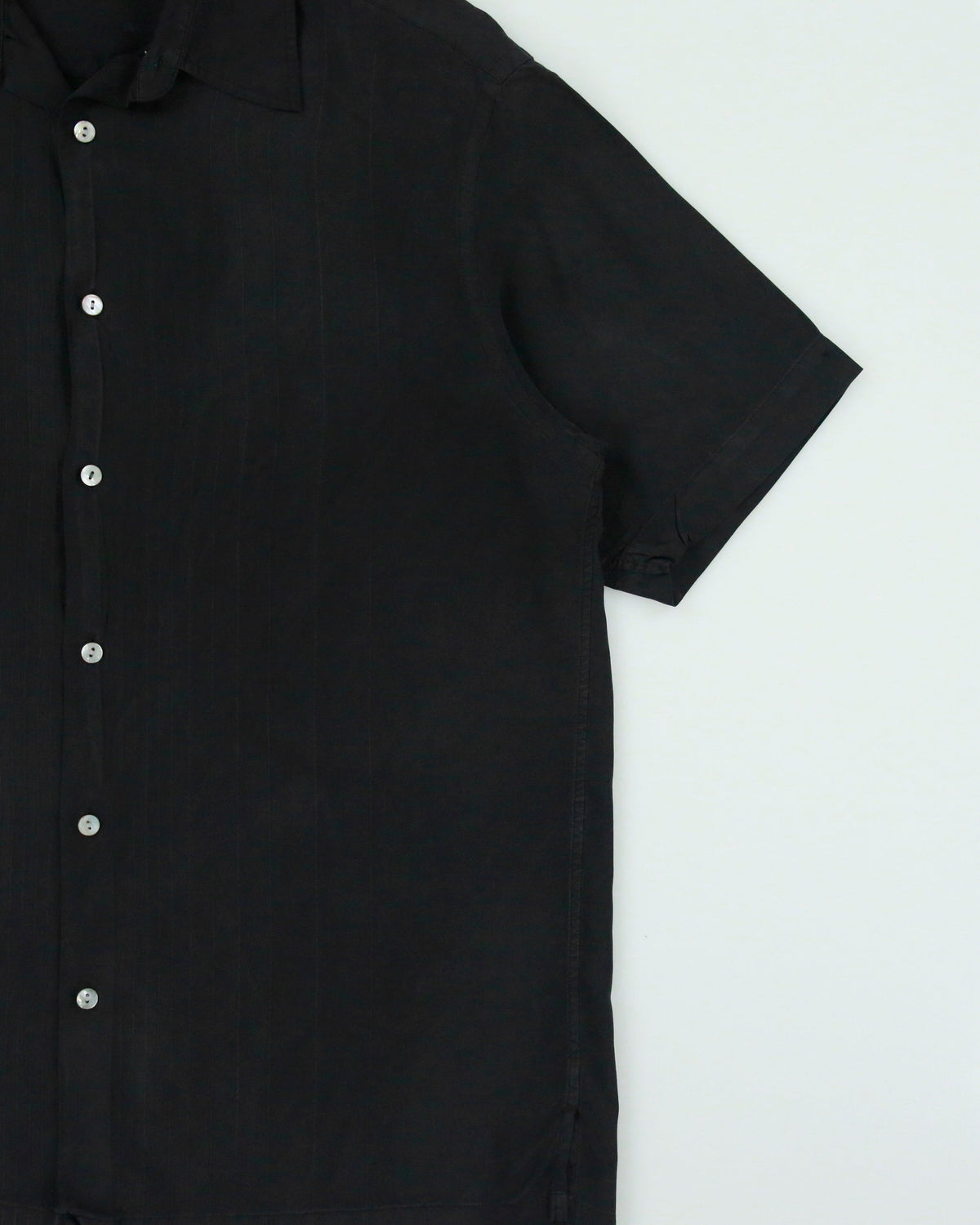 Vintage Y2K 00s Alfani Striped Silk Short Sleeve Shirt - L