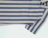 Vintage 1980s Yves Saint Laurent Striped Short Sleeve Flap Pocket Shirt - L