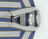 Vintage 1980s Yves Saint Laurent Striped Short Sleeve Flap Pocket Shirt - L