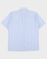 Vintage 1980s Christian Dior  Striped Short Sleeve Flap Pocket Utility Shirt - L
