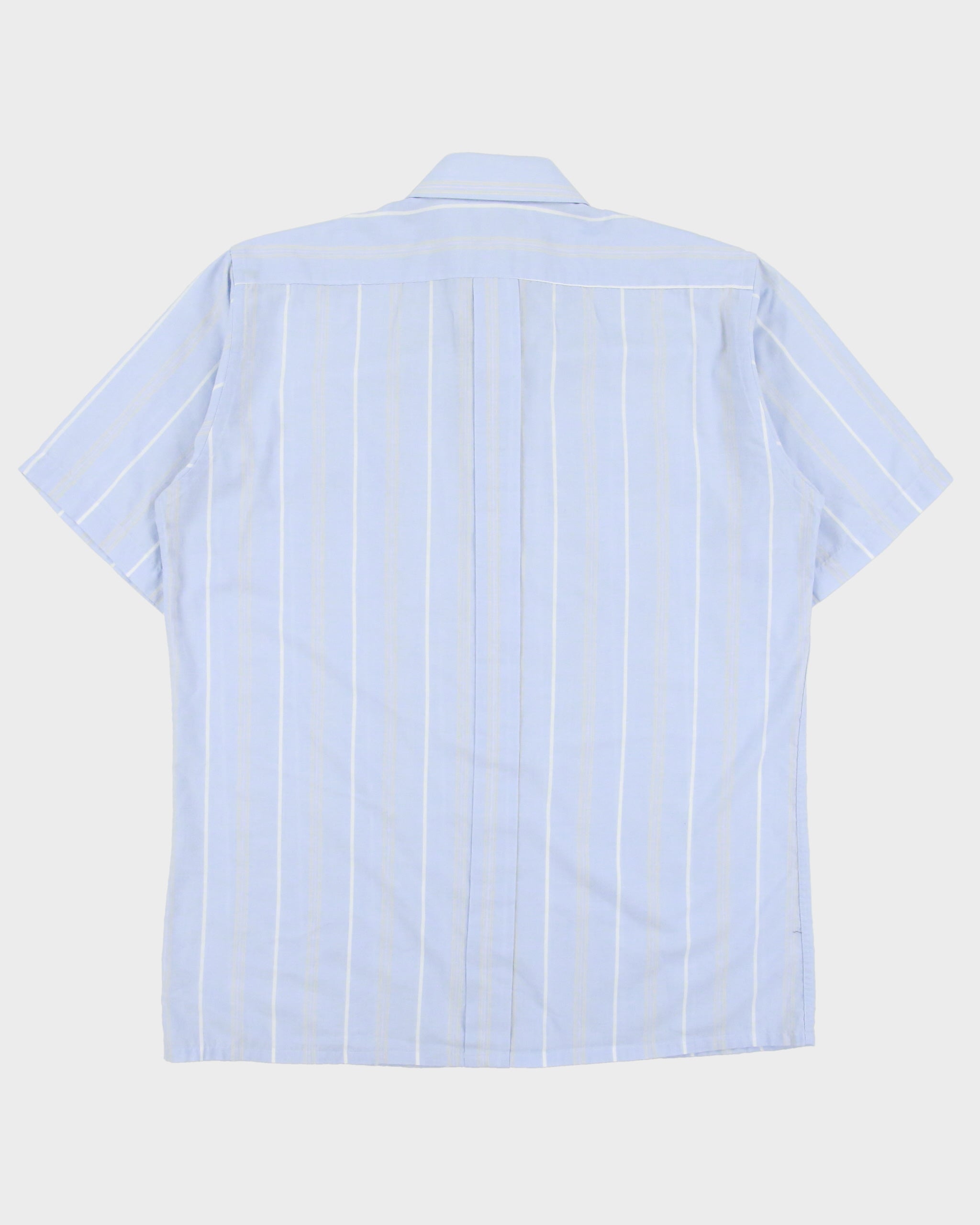 Vintage 1980s Christian Dior  Striped Short Sleeve Flap Pocket Utility Shirt - L