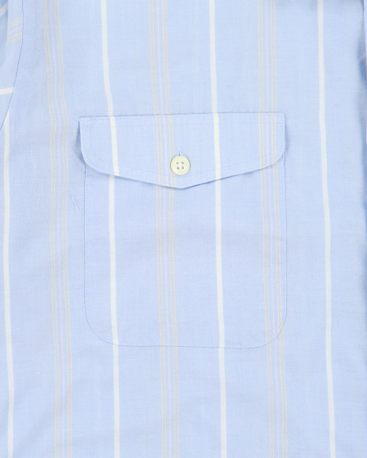Vintage 1980s Christian Dior  Striped Short Sleeve Flap Pocket Utility Shirt - L