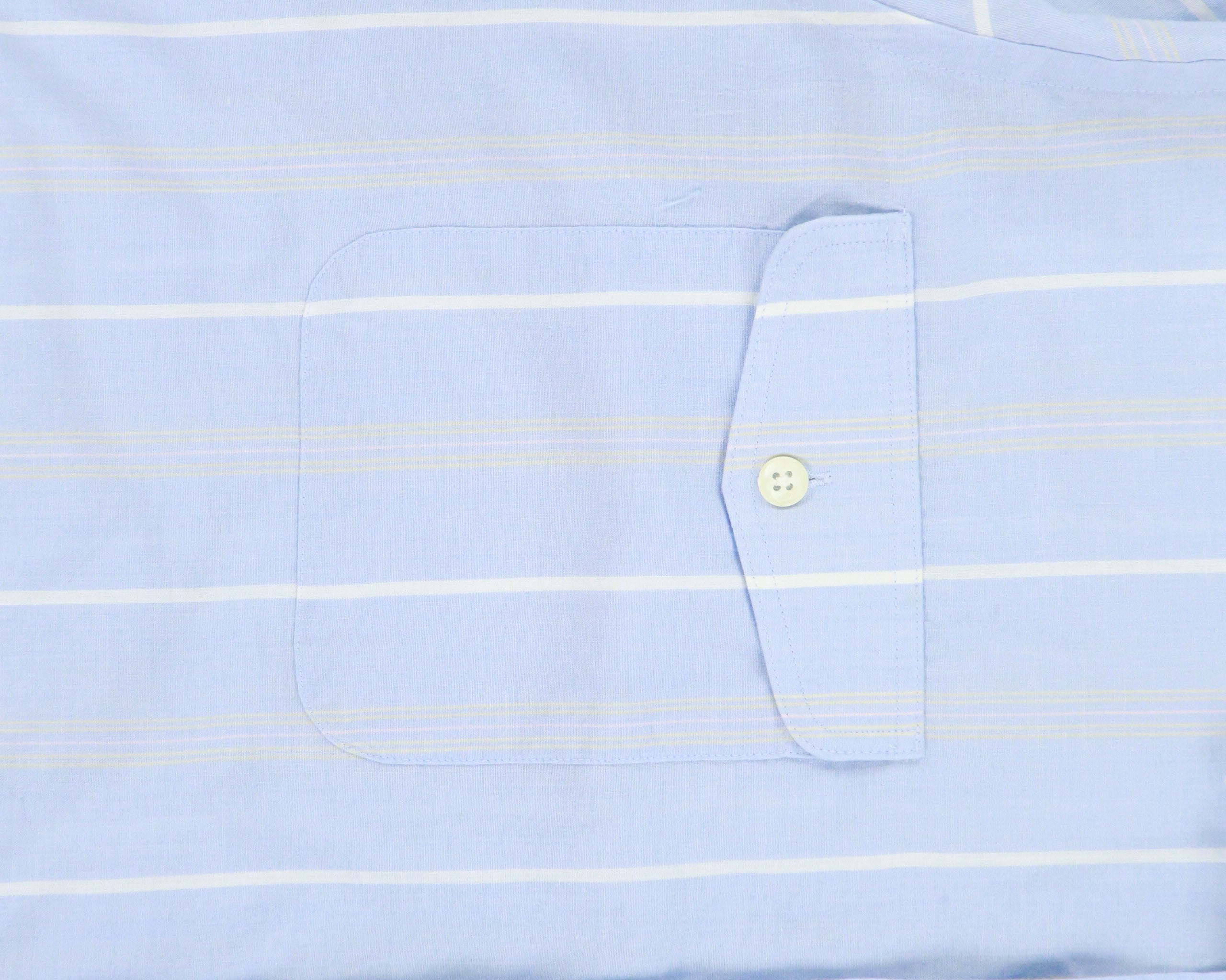 Vintage 1980s Christian Dior  Striped Short Sleeve Flap Pocket Utility Shirt - L