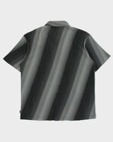 Vintage 1990s YMLA Striped Made In USA Striped Short Sleeve Fortuny Pleated Shirt - L