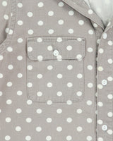 2018 A Bathing Ape Polkadot Shark Long Sleeve Hooded Denim Shirt - L