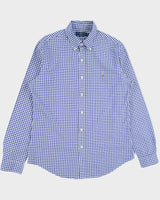 Vintage Ralph Lauren Slim Fit Checked Long Sleeve Shirt - L