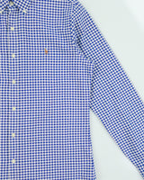 Vintage Ralph Lauren Slim Fit Checked Long Sleeve Shirt - L