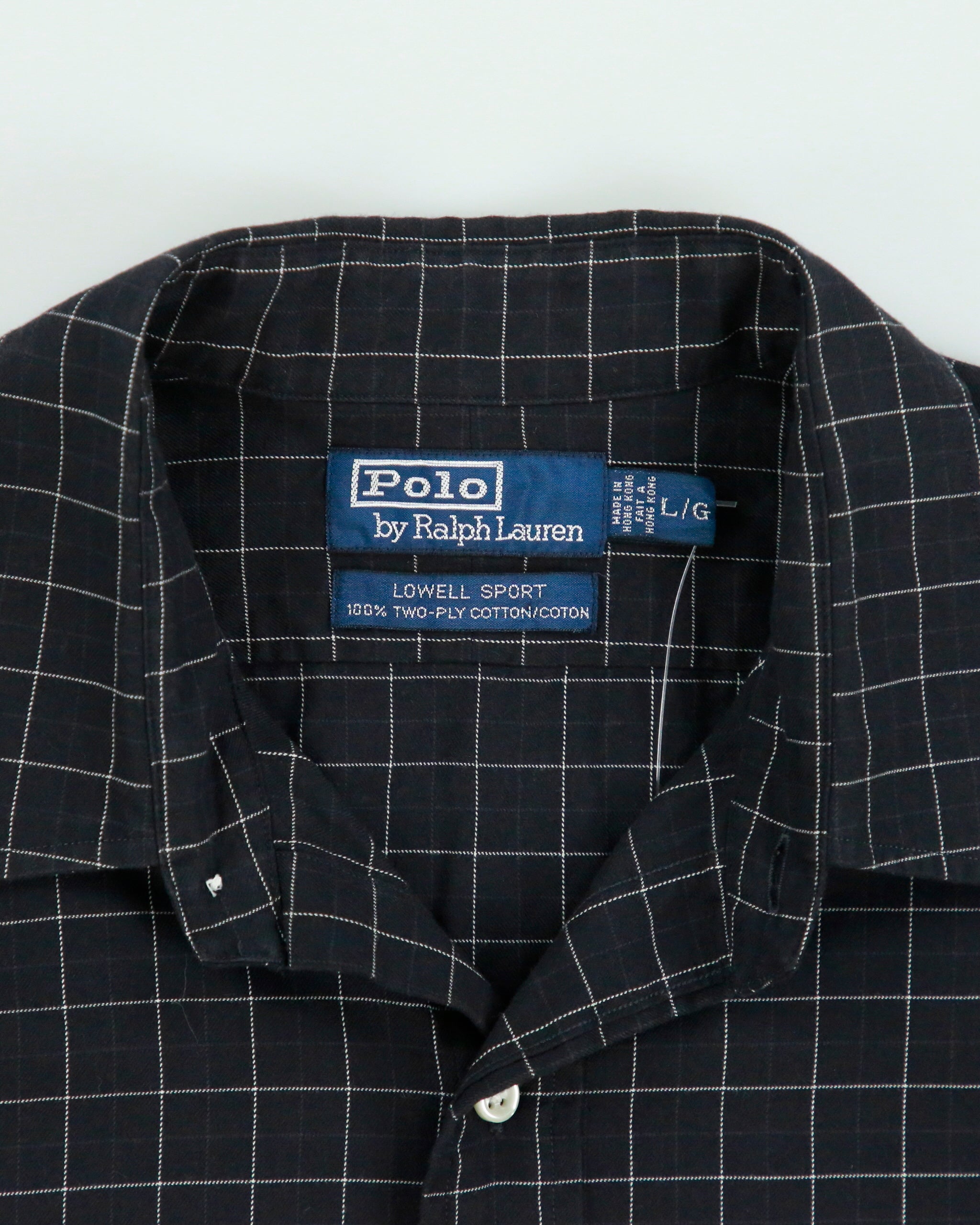 Vintage 1990s Polo Ralph Lauren Lowell Sport Checked Long Sleeve Shirt - L