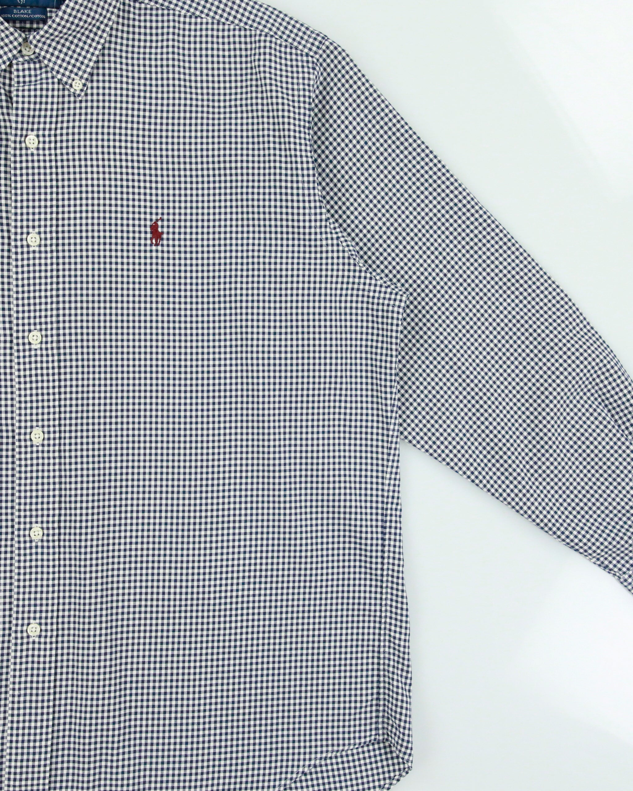Vintage 1990s Ralph Lauren Blake Checked Long Sleeve Shirt - L