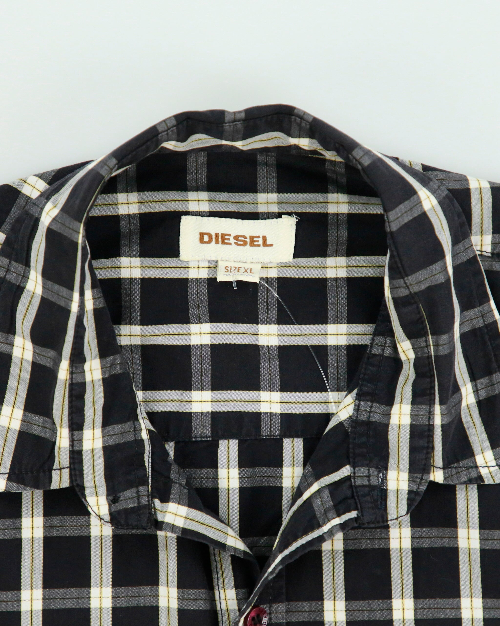 Vintage Y2K 00s Diesel Checked Long Sleeve Shirt - XL