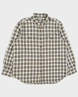Vintage Carhartt Relaxed Fit Checked Long Sleeve Shirt - XXL