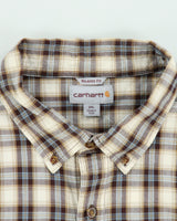 Vintage Carhartt Relaxed Fit Checked Long Sleeve Shirt - XXL