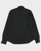 Vintage Y2K 00s Armani Exchange Snap Button Velcro Patch Long Sleeve Shirt - L