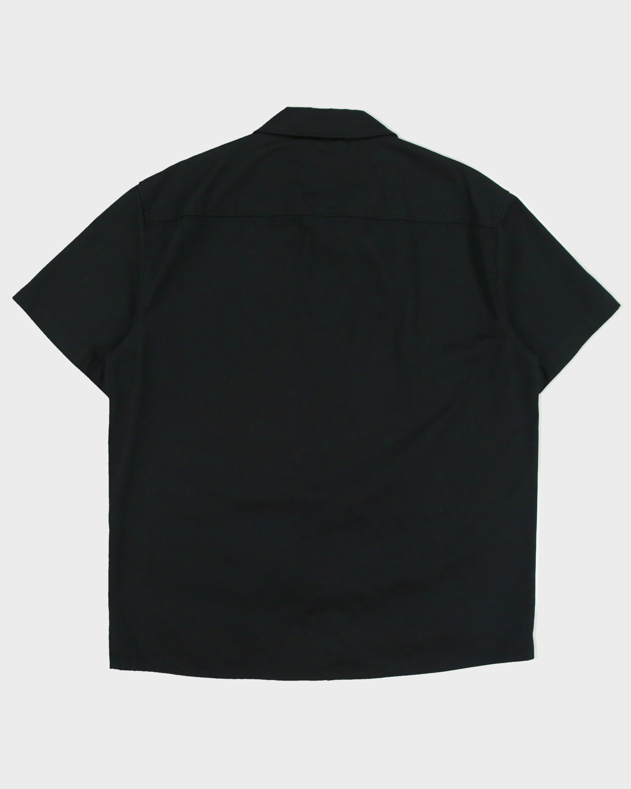Lurking Class Chain Embroidered Canvas Short Sleeve Zip Utility Shirt - L