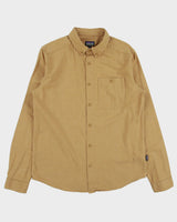 Vintage Patagonia Tan Organic Linen Look Long Sleeve Hart Shirt - M
