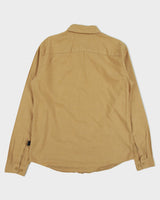 Vintage Patagonia Tan Organic Linen Look Long Sleeve Hart Shirt - M