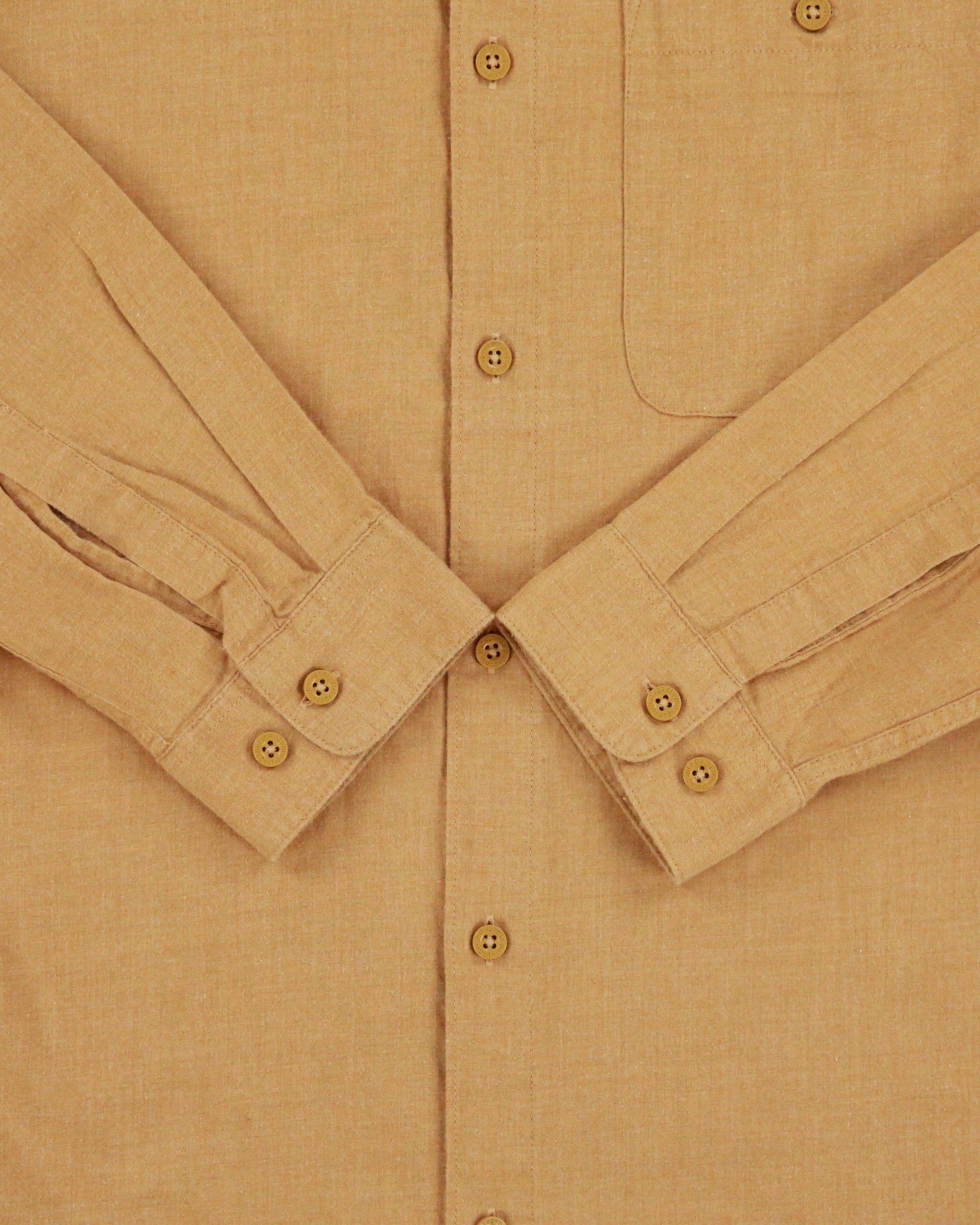 Vintage Patagonia Tan Organic Linen Look Long Sleeve Hart Shirt - M