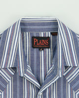 Vintage Y2K 00s Plains Striped Pearl Snap Button Short Sleeve Western Shirt - S