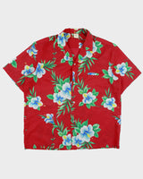 Vintage 1980s Royal Creations Floral Hand Finished Hawaiian Shirt - XL