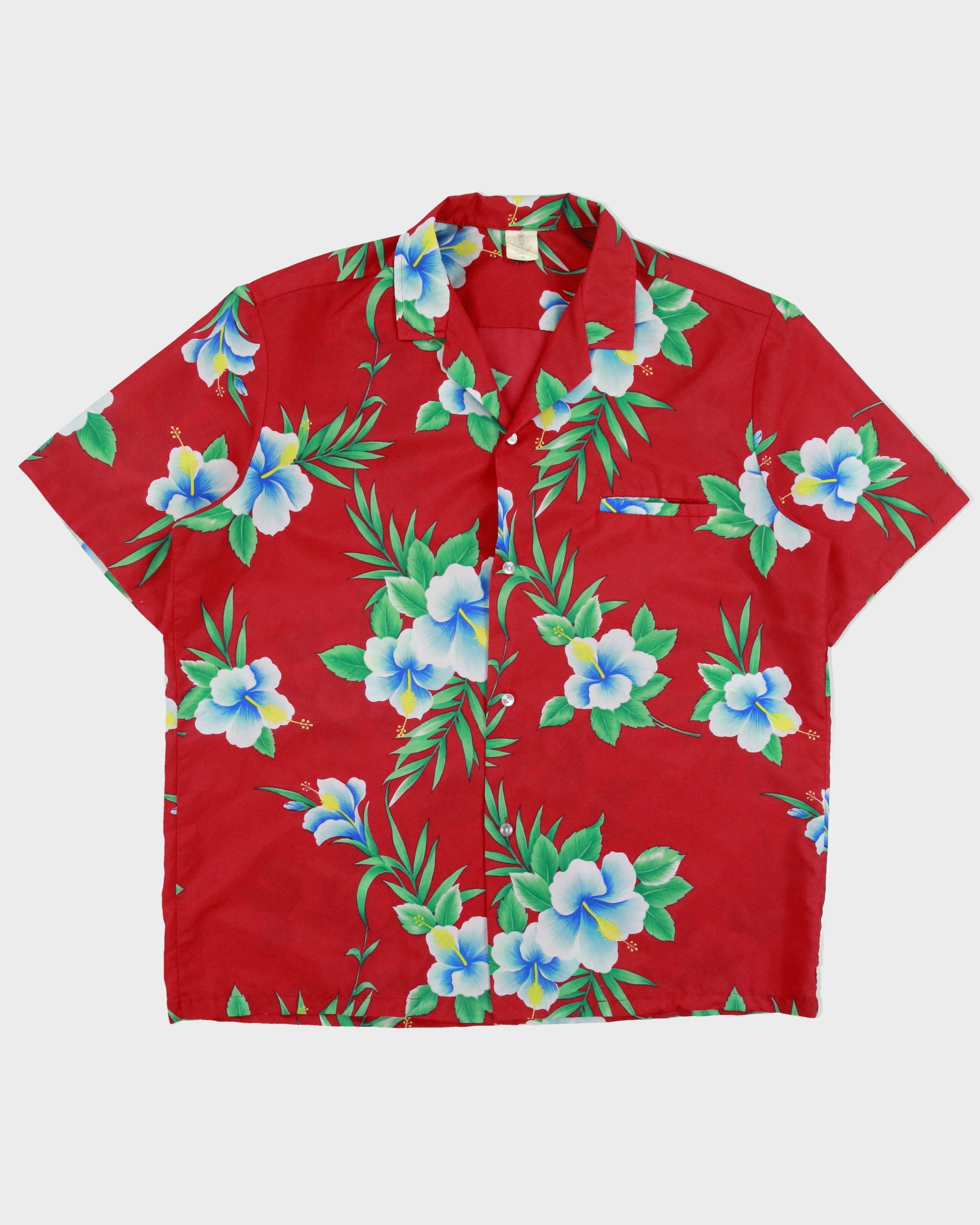 Vintage 1980s Royal Creations Floral Hand Finished Hawaiian Shirt - XL