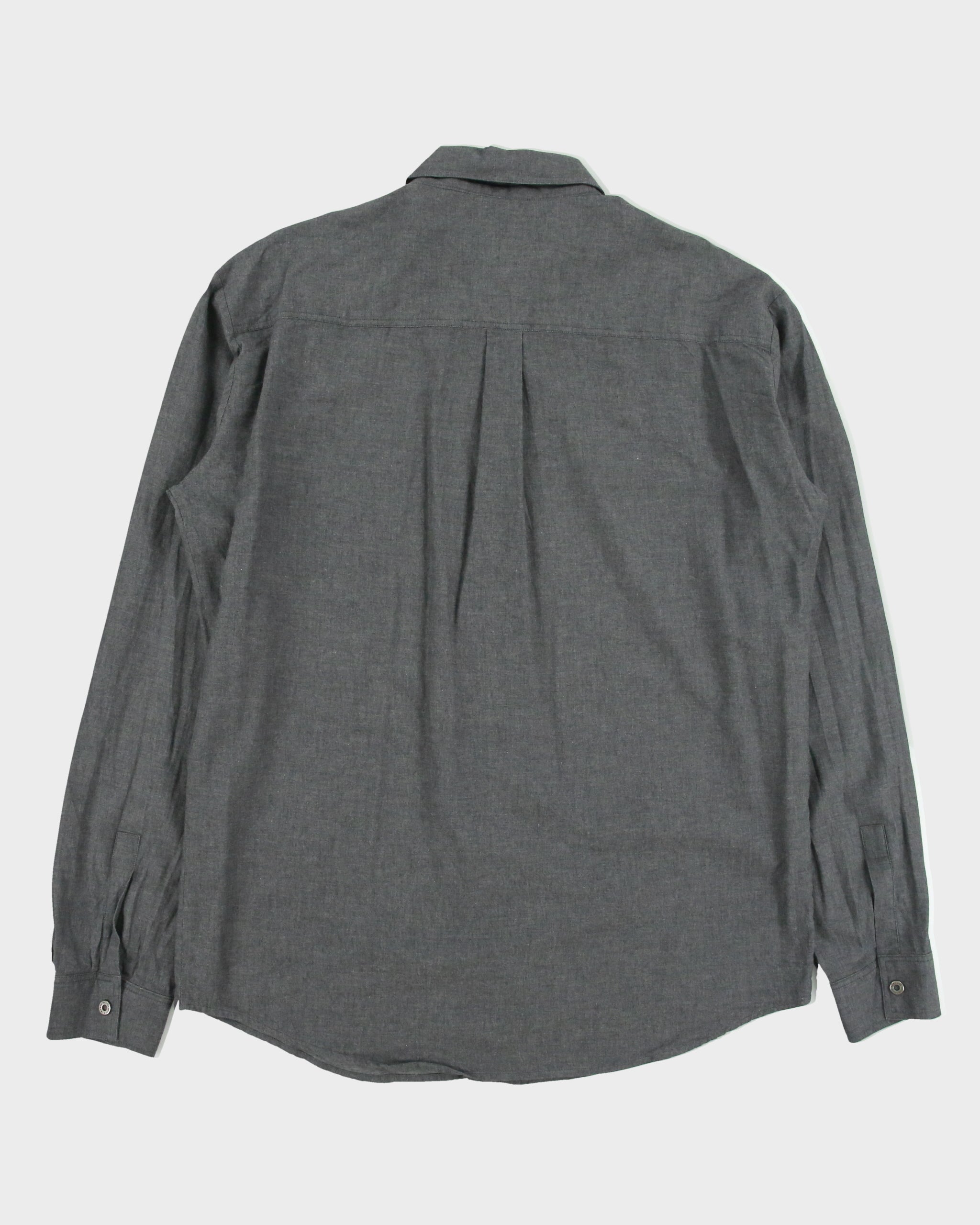 Vintage Y2K 00s Versace Jeans Couture Snap Button Long Sleeve Chambray Shirt - XL