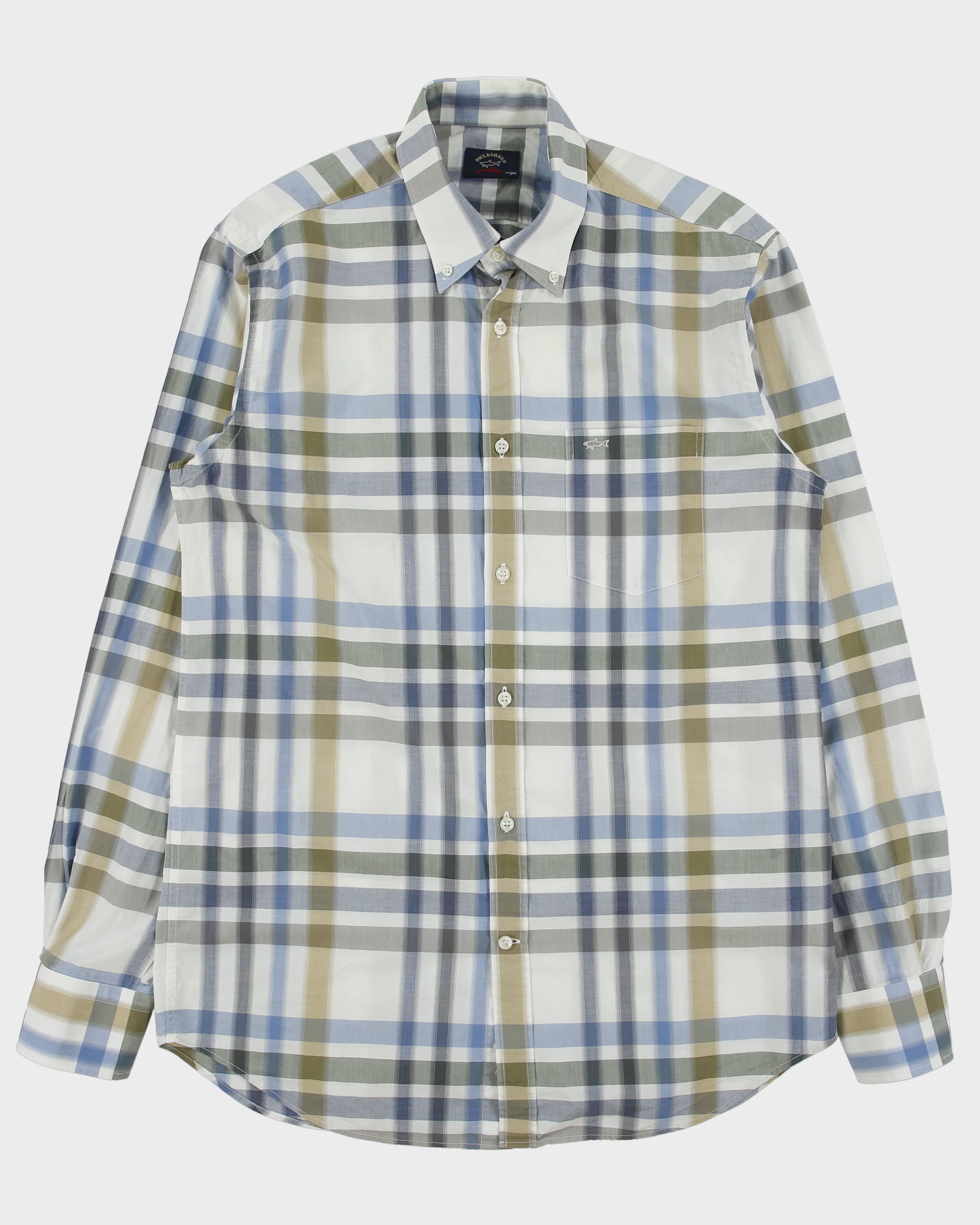 Vintage Paul &amp; Shark Yachting Plaid Long Sleeve Pocket Shirt - M