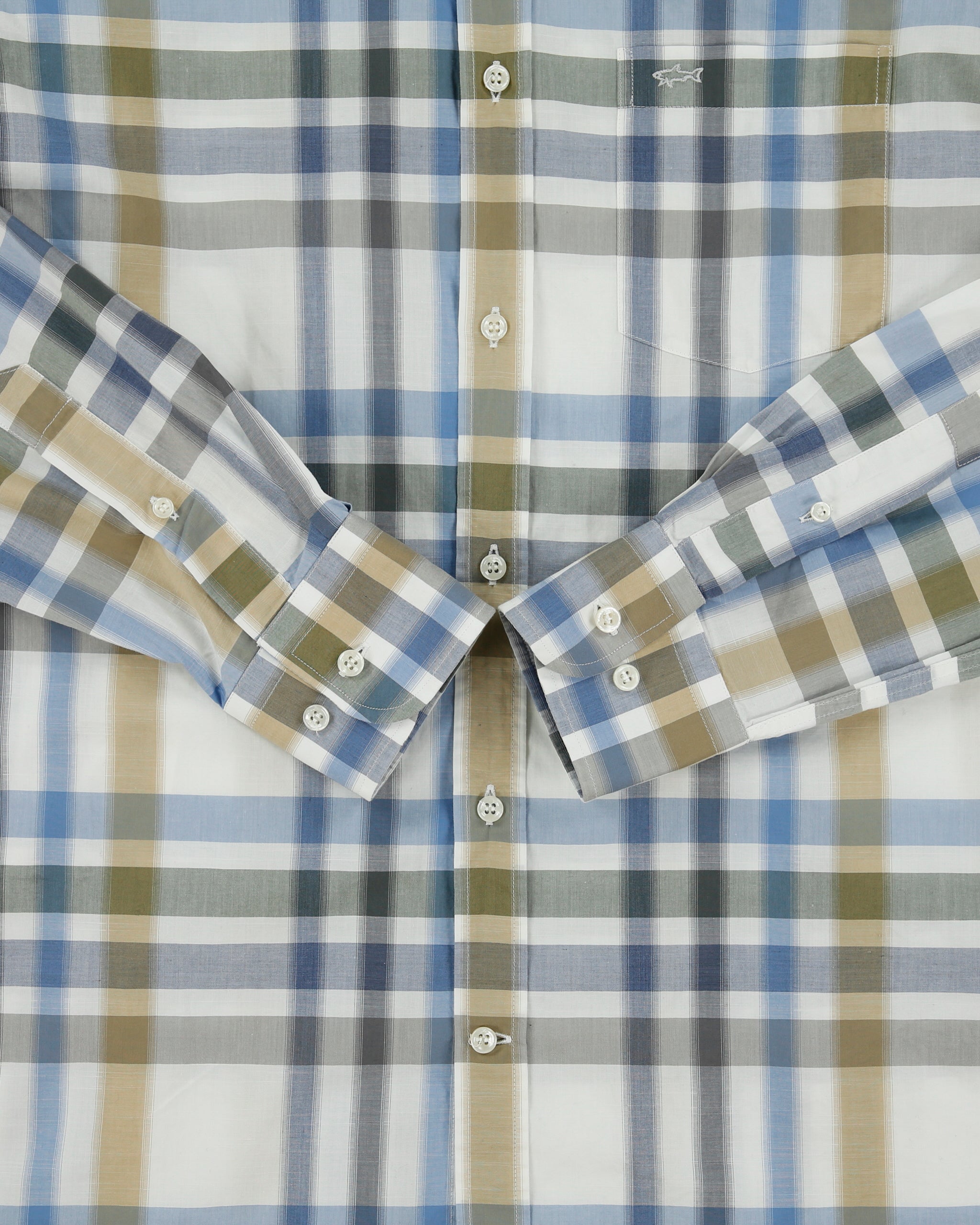 Vintage Paul &amp; Shark Yachting Plaid Long Sleeve Pocket Shirt - M