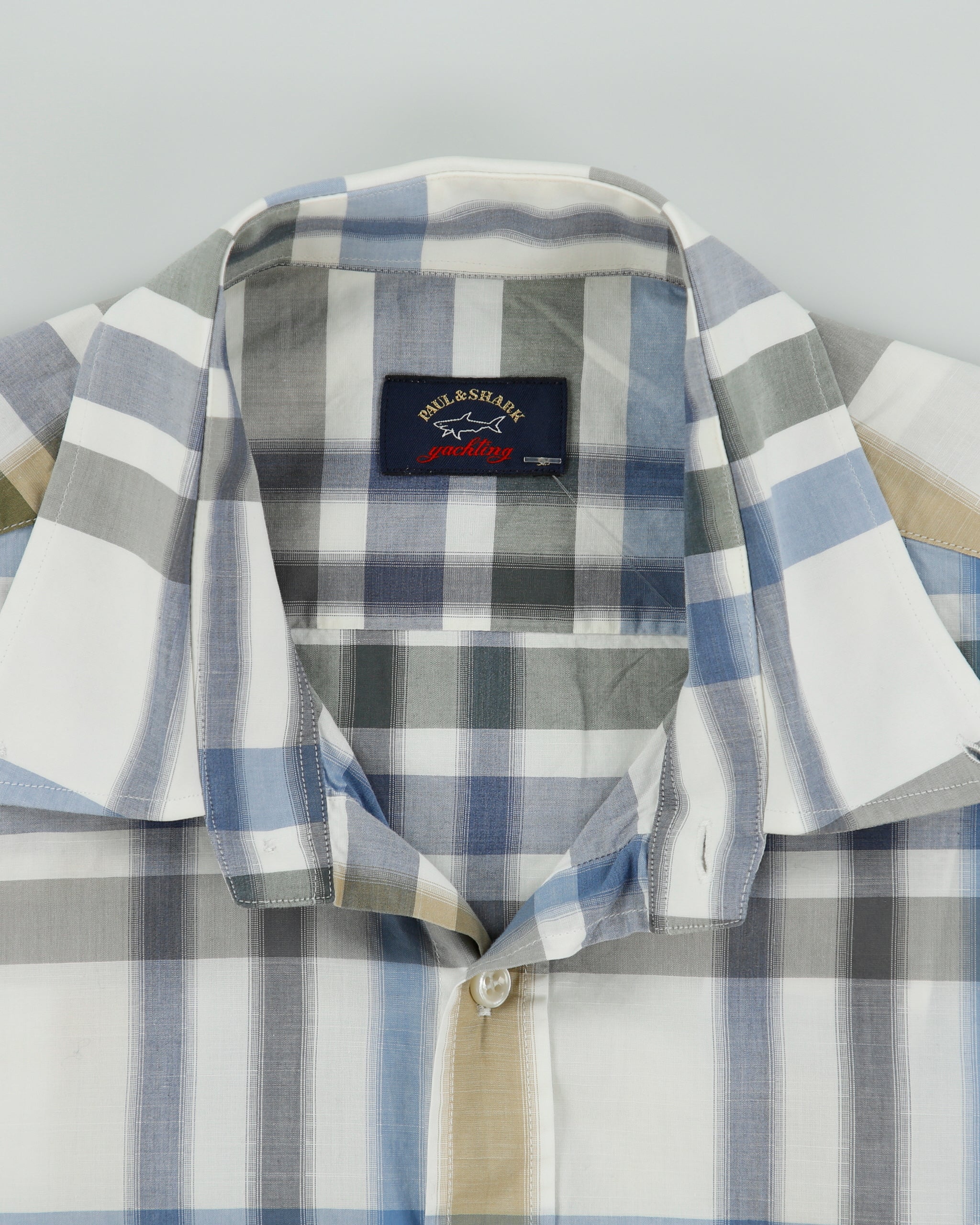 Vintage Paul &amp; Shark Yachting Plaid Long Sleeve Pocket Shirt - M