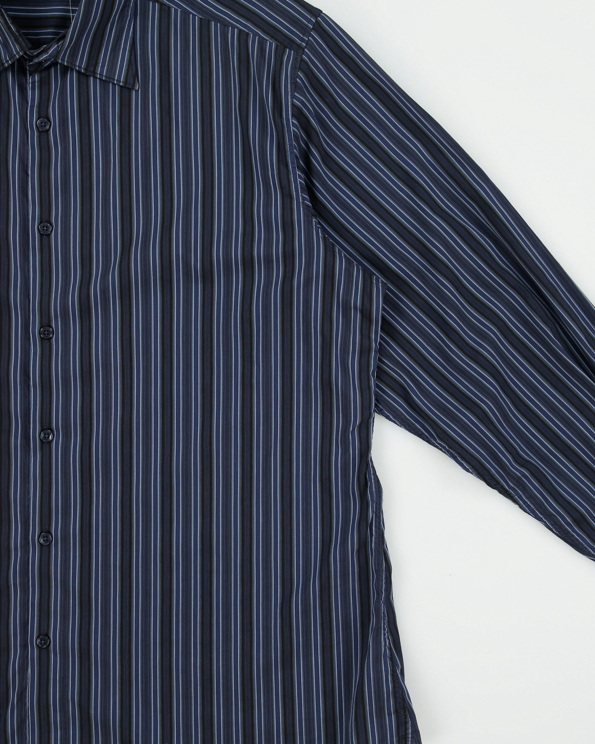 Vintage Y2K 00s Z Zegna Striped Long Sleeve 'City' Shirt - XL