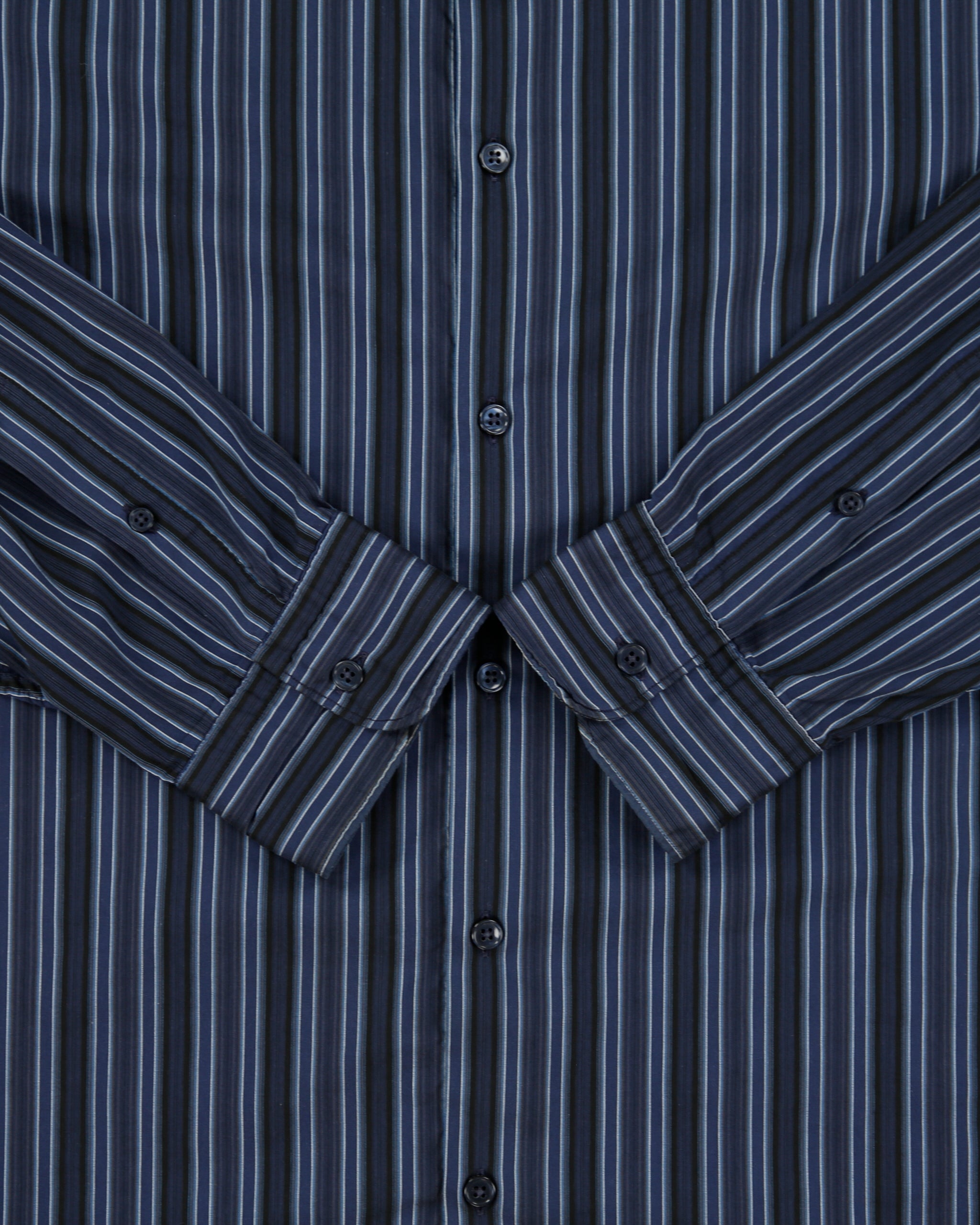 Vintage Y2K 00s Z Zegna Striped Long Sleeve 'City' Shirt - XL