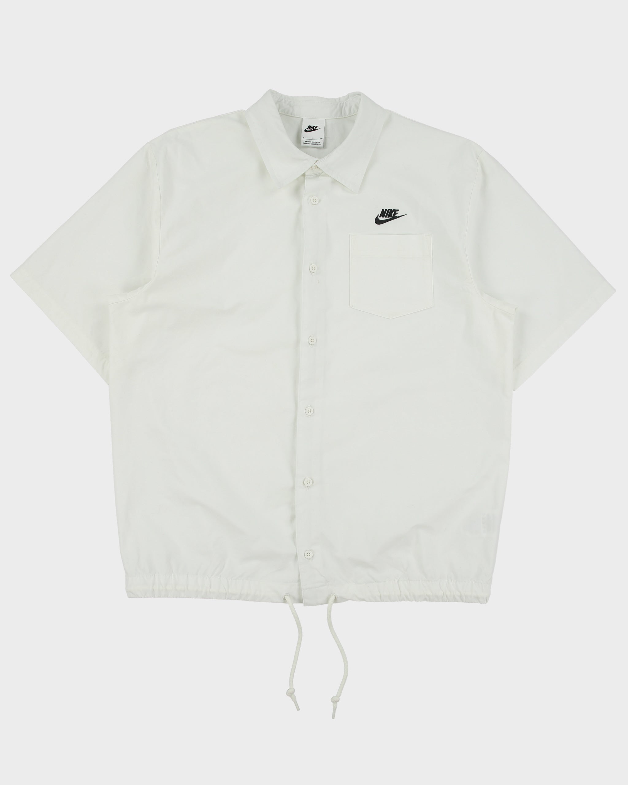 Nike Club Sail White Short Sleeve Oxford Button Down Shirt - S