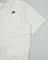 Nike Club Sail White Short Sleeve Oxford Button Down Shirt - S