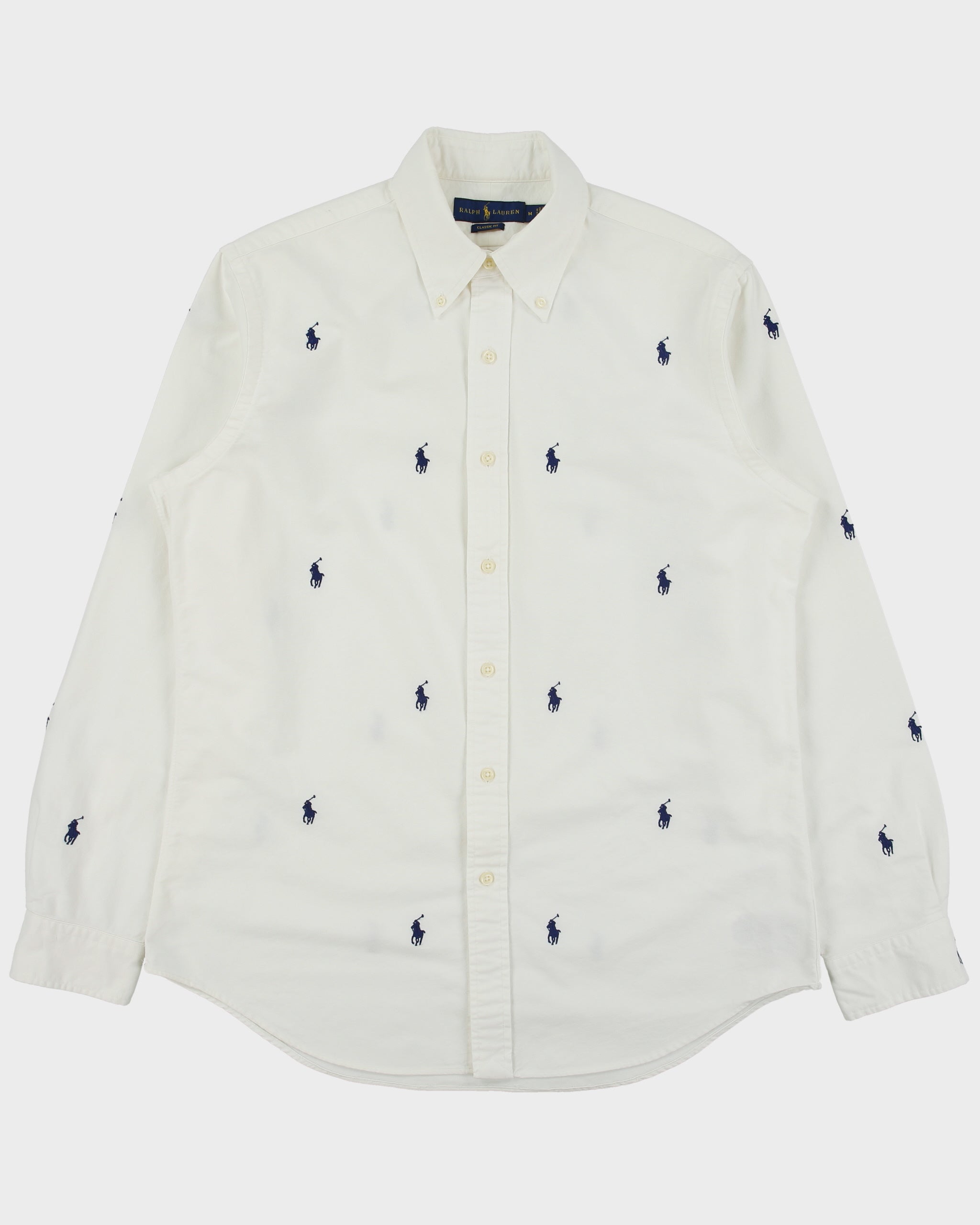 Polo Ralph Lauren All Over Pony Classic Fit Long Sleeve Oxford Shirt - M