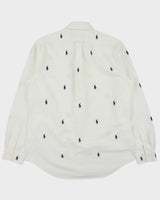 Polo Ralph Lauren All Over Pony Classic Fit Long Sleeve Oxford Shirt - M