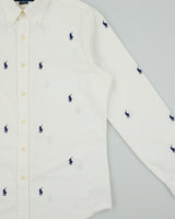 Polo Ralph Lauren All Over Pony Classic Fit Long Sleeve Oxford Shirt - M