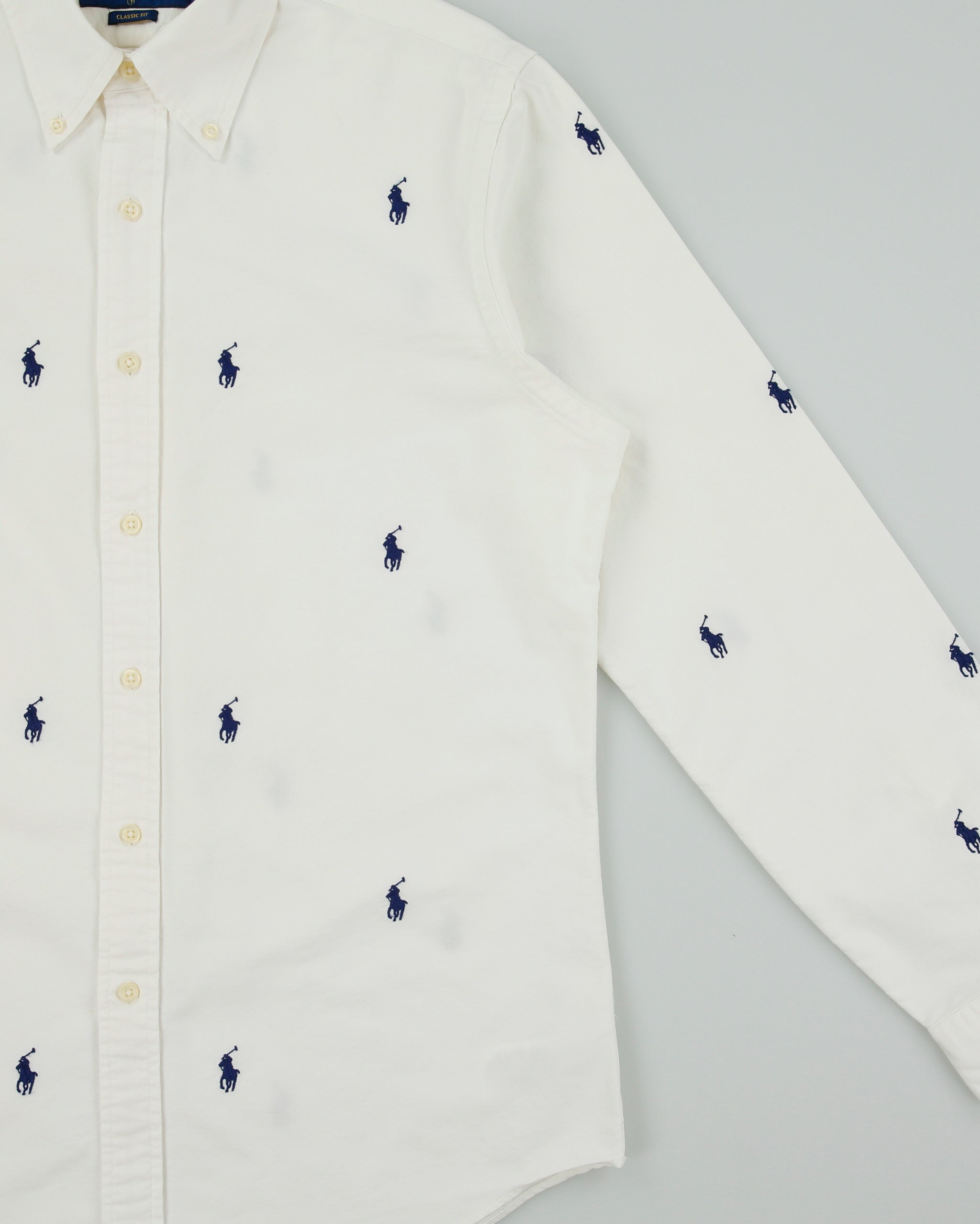 Polo Ralph Lauren All Over Pony Classic Fit Long Sleeve Oxford Shirt - M