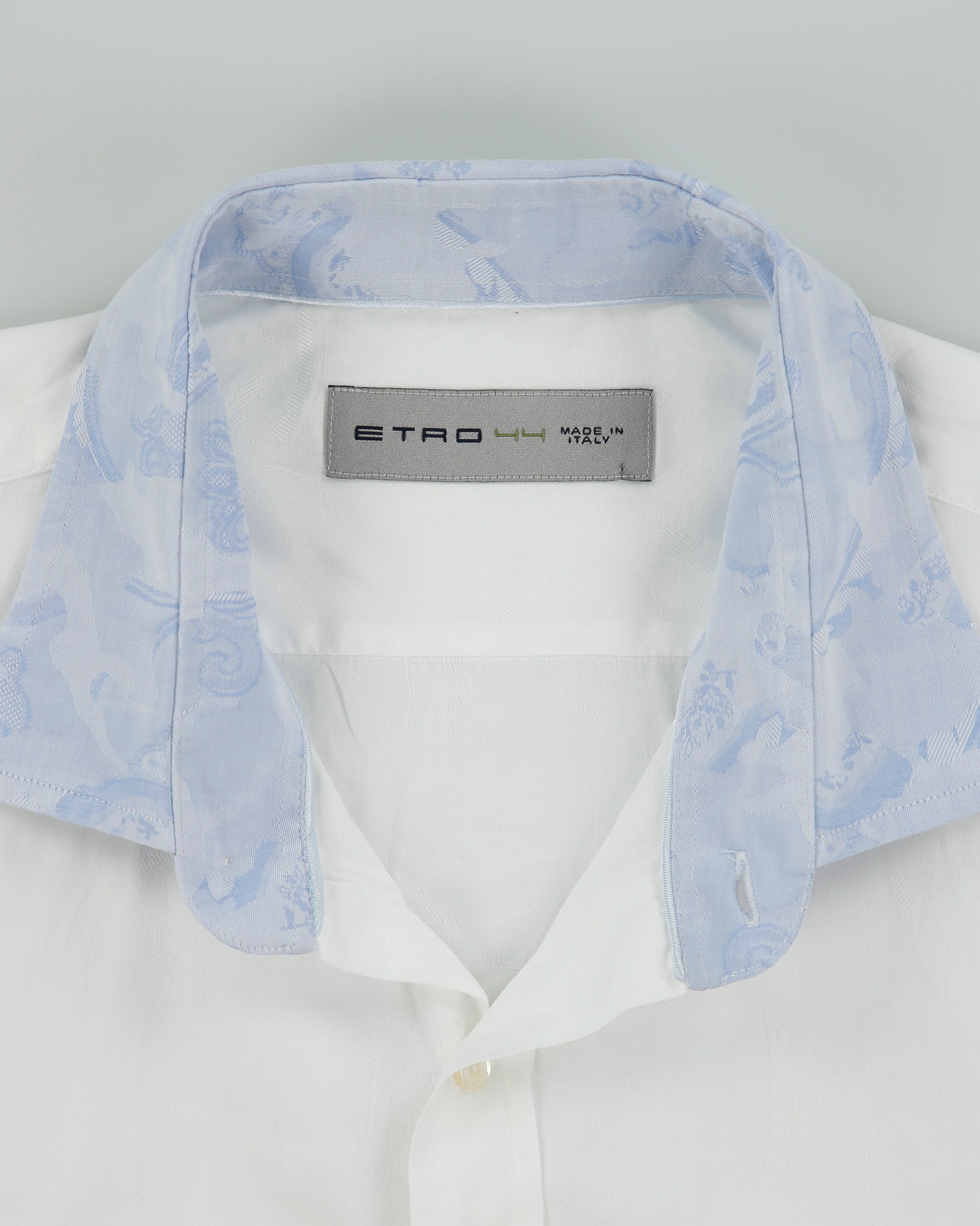 Vintage Y2K 00s Etro Paisley Two Tone Long Sleeve Dress Shirt - XL