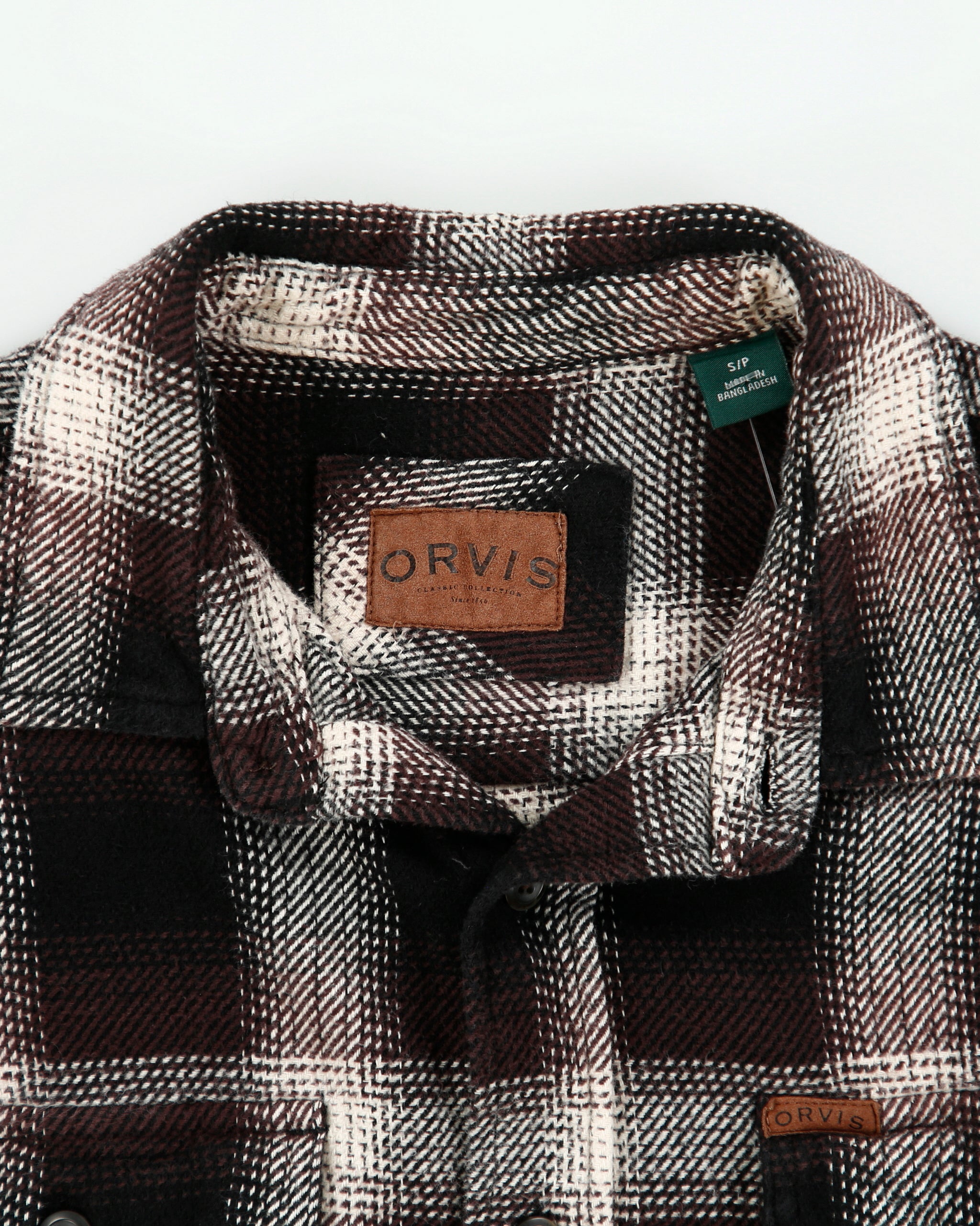 Vintage Orvis Heavyweight Plaid Flannel Over Shirt - s