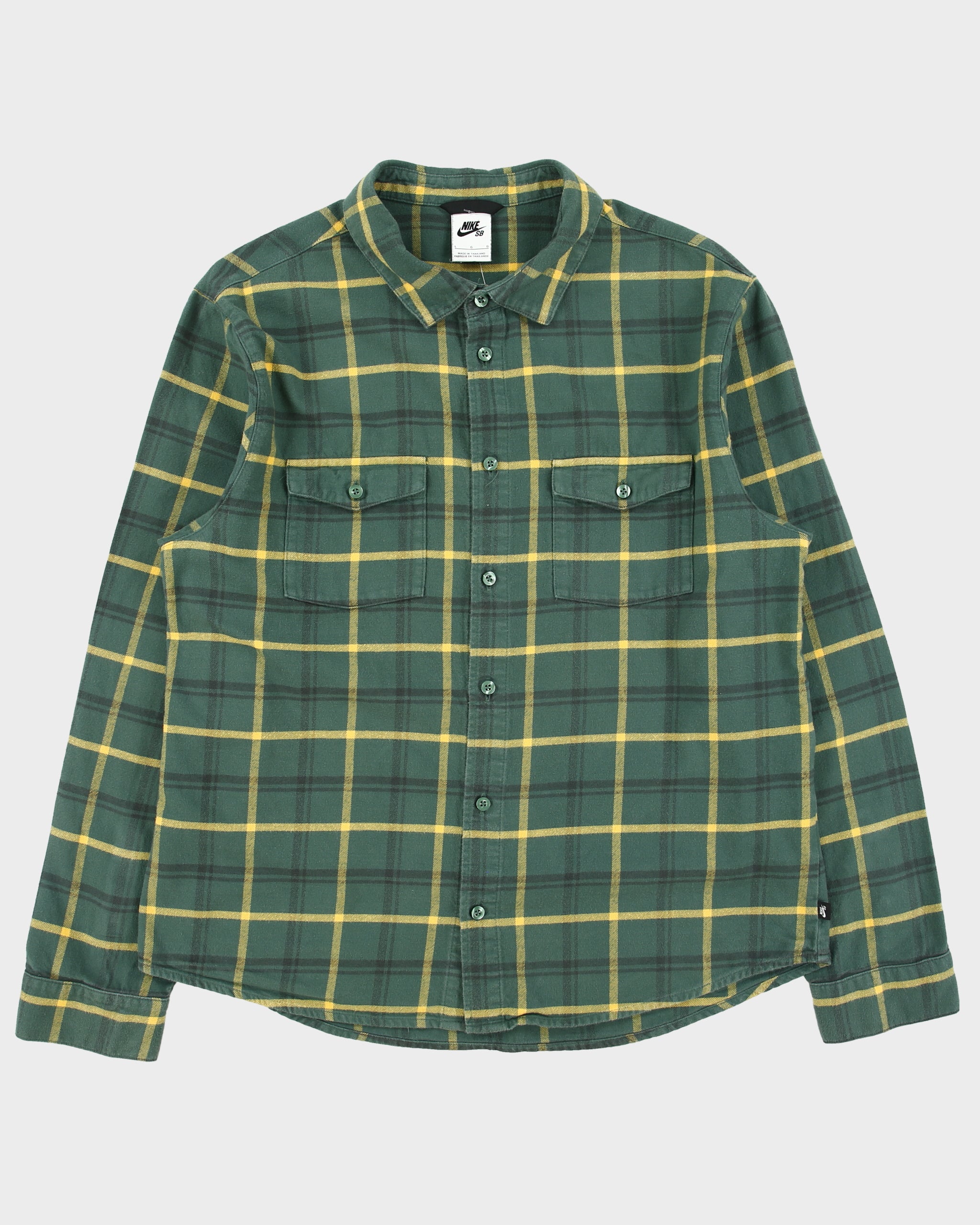 Vintage Nike SB Long Sleeve Plaid Flannel Shirt - L
