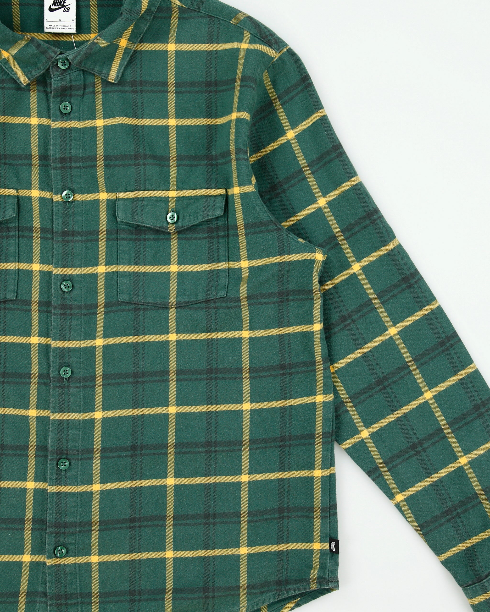 Vintage Nike SB Long Sleeve Plaid Flannel Shirt - L