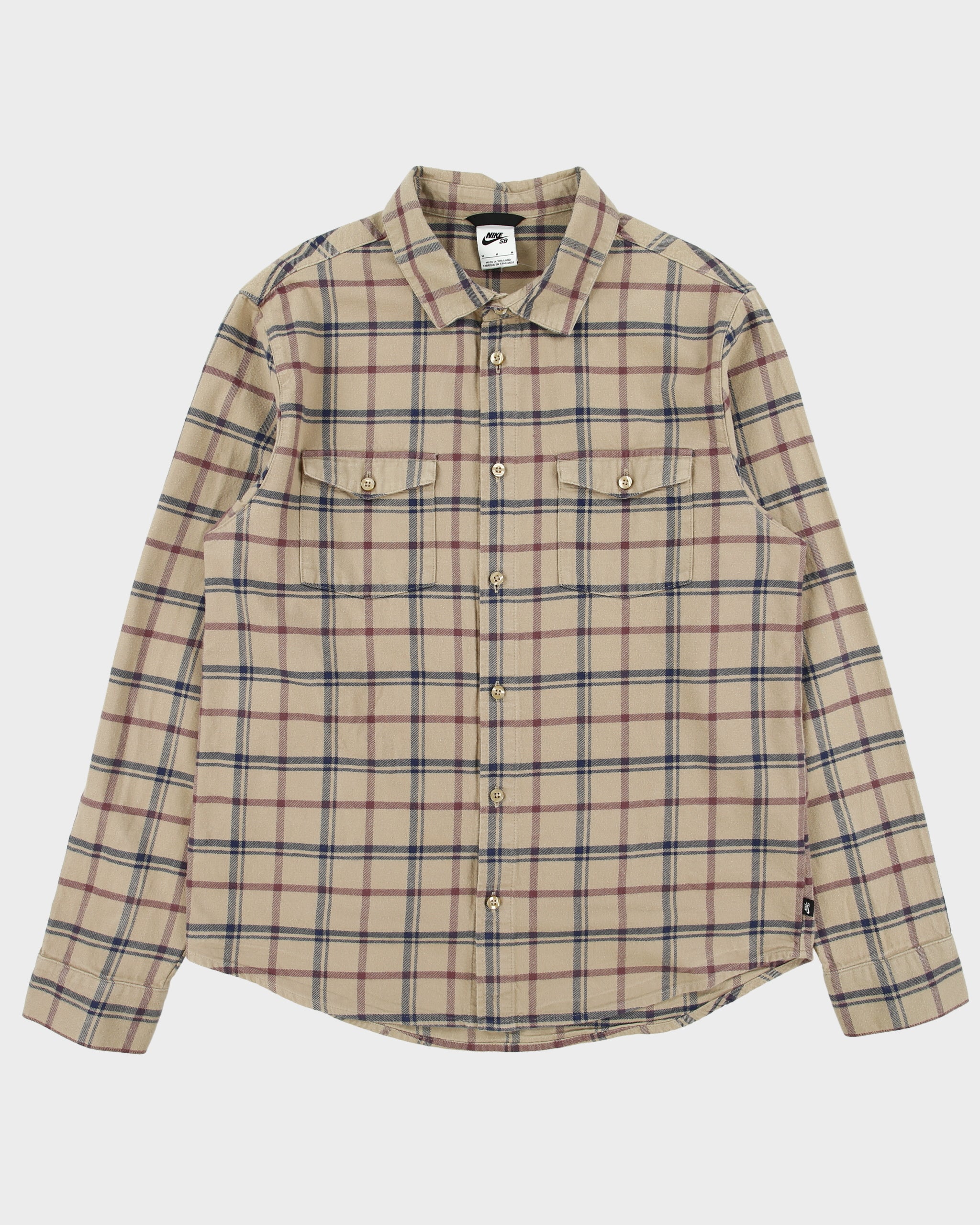 Vintage Nike SB Long Sleeve Plaid Flannel Shirt - M