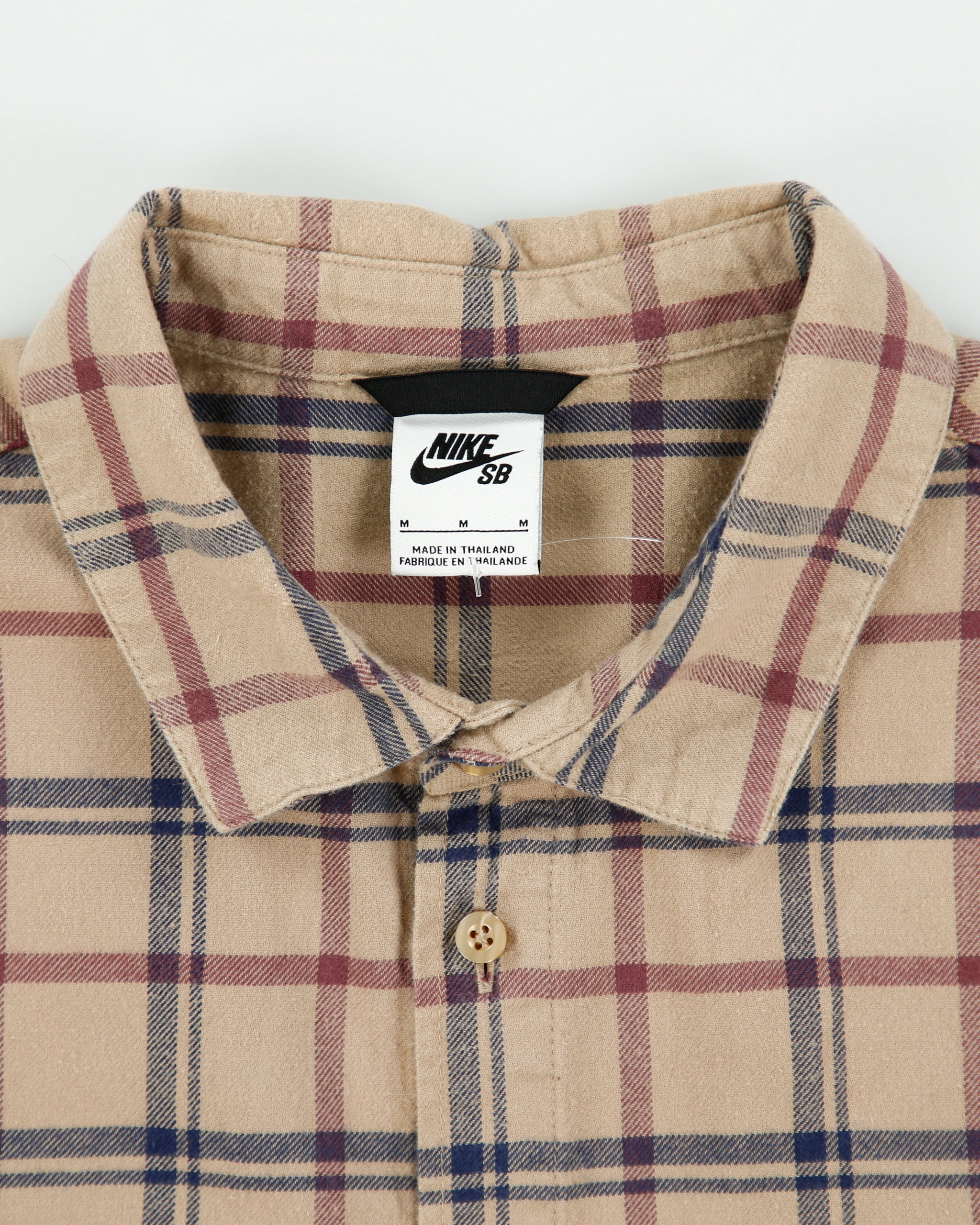 Vintage Nike SB Long Sleeve Plaid Flannel Shirt - M