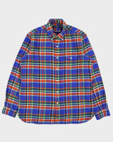 Vintage Ralph Lauren Long Sleeve Plaid Flannel Shirt - M