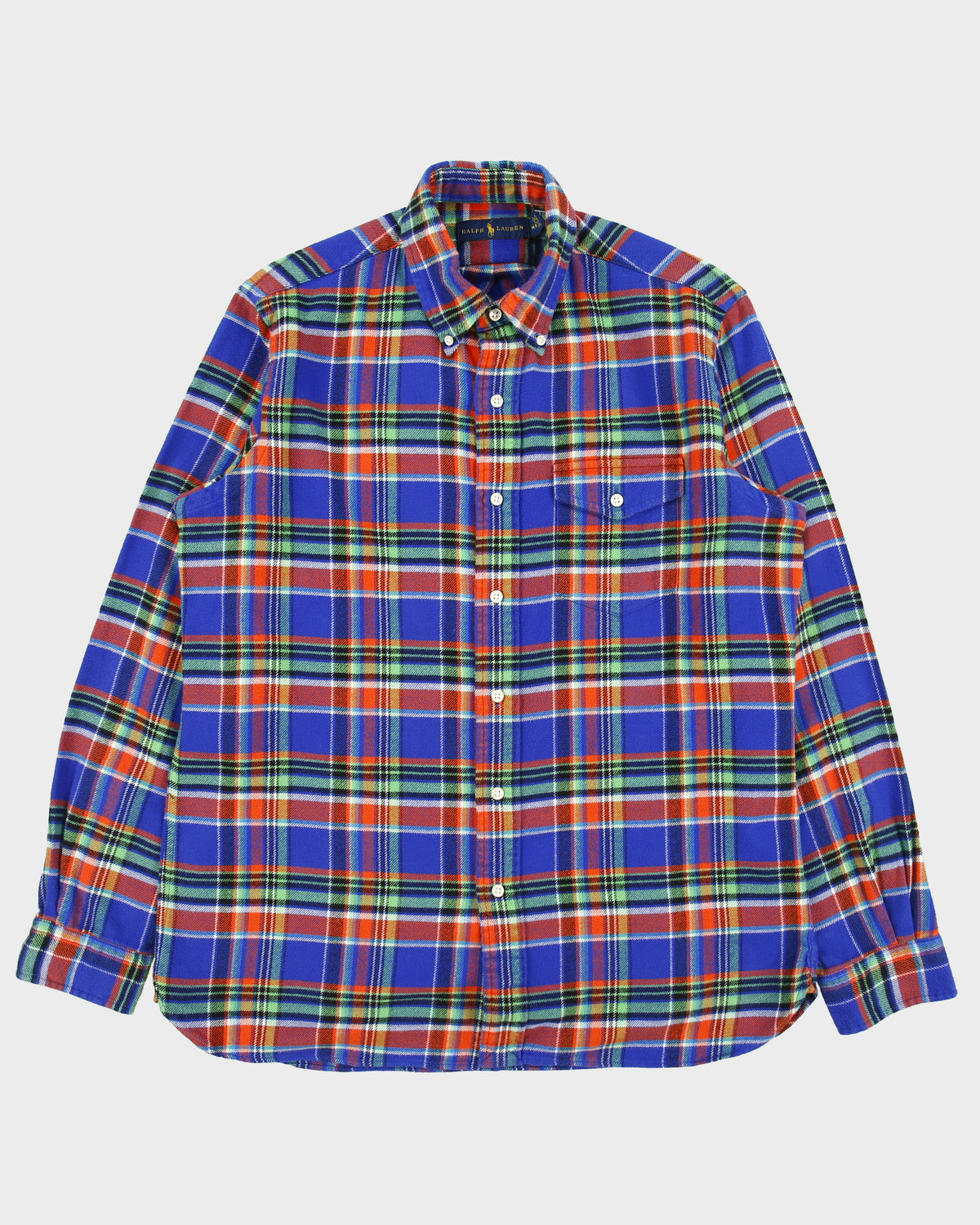 Vintage Ralph Lauren Long Sleeve Plaid Flannel Shirt - M