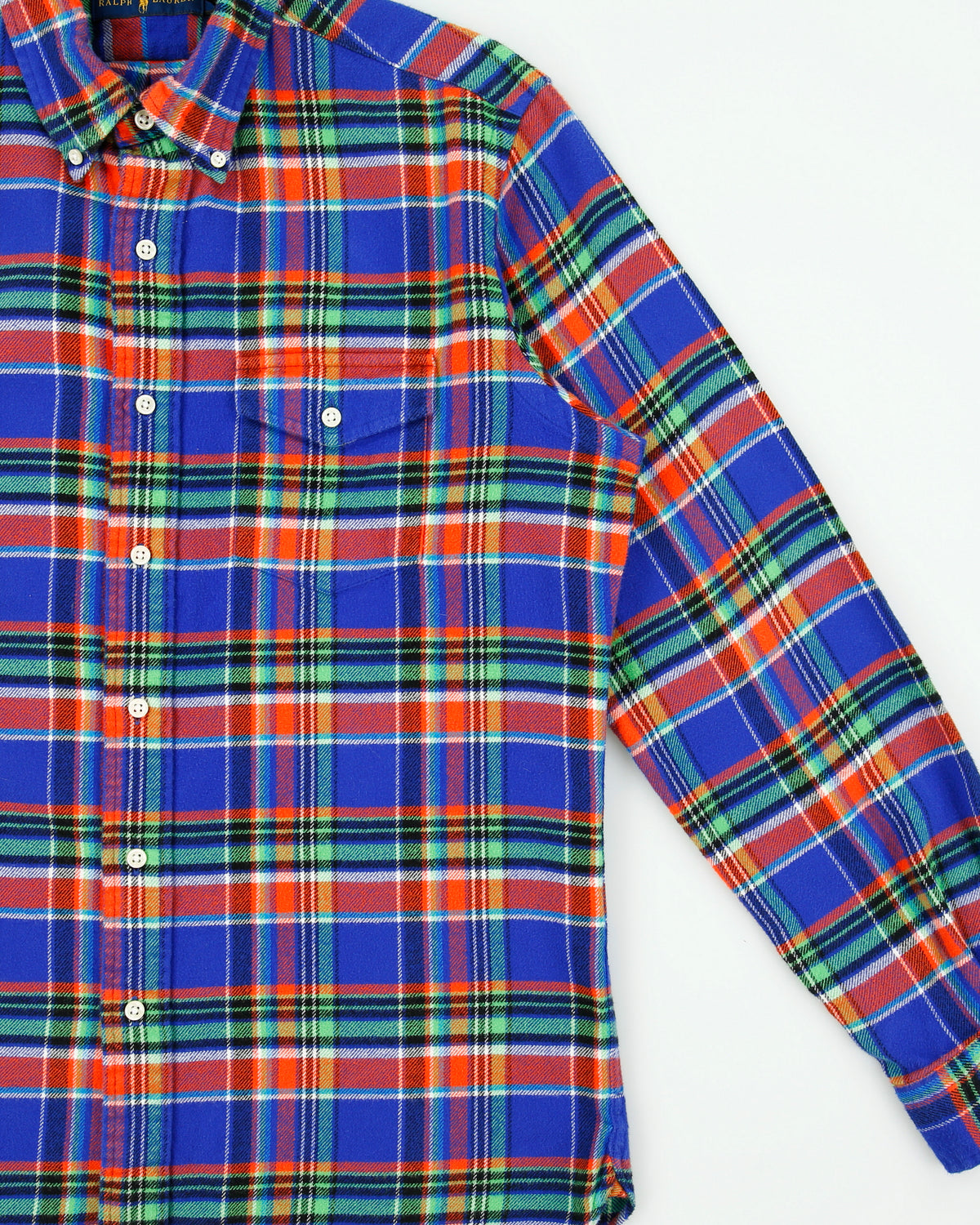 Vintage Ralph Lauren Long Sleeve Plaid Flannel Shirt - M
