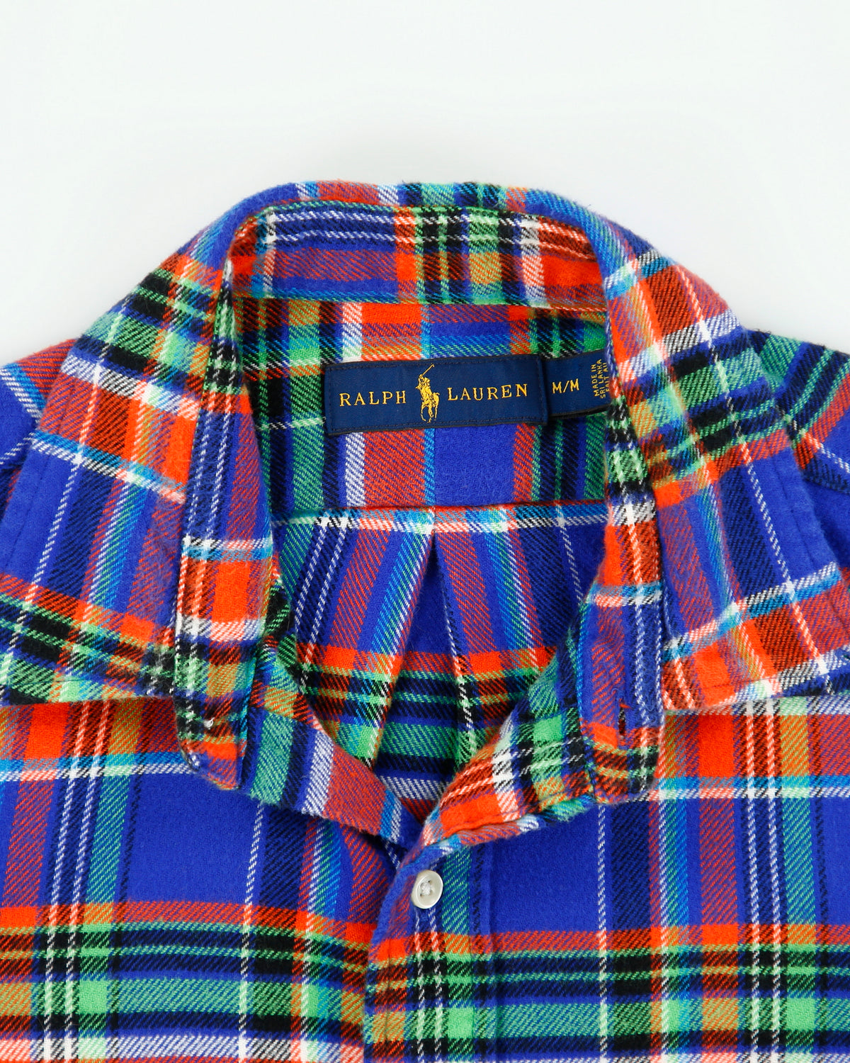 Vintage Ralph Lauren Long Sleeve Plaid Flannel Shirt - M