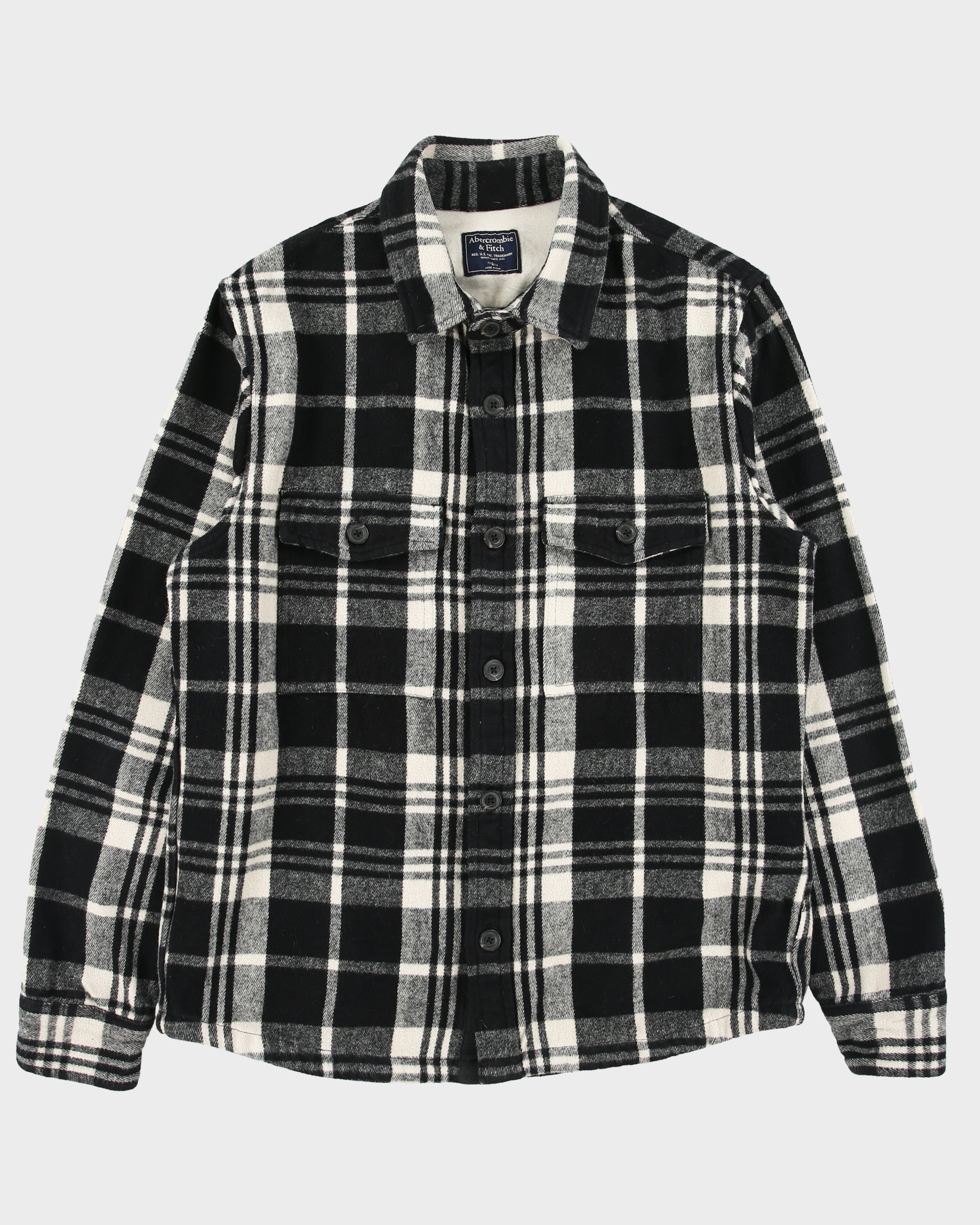 Vintage 2000s Abercrombie &amp; Fitch Heavyweight Long Sleeve Plaid Flannel Shirt - L