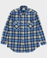 Vintage 1970s Champion Long Sleeve Western Plaid Flannel Shirt - M