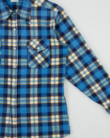 Vintage 1970s Champion Long Sleeve Western Plaid Flannel Shirt - M