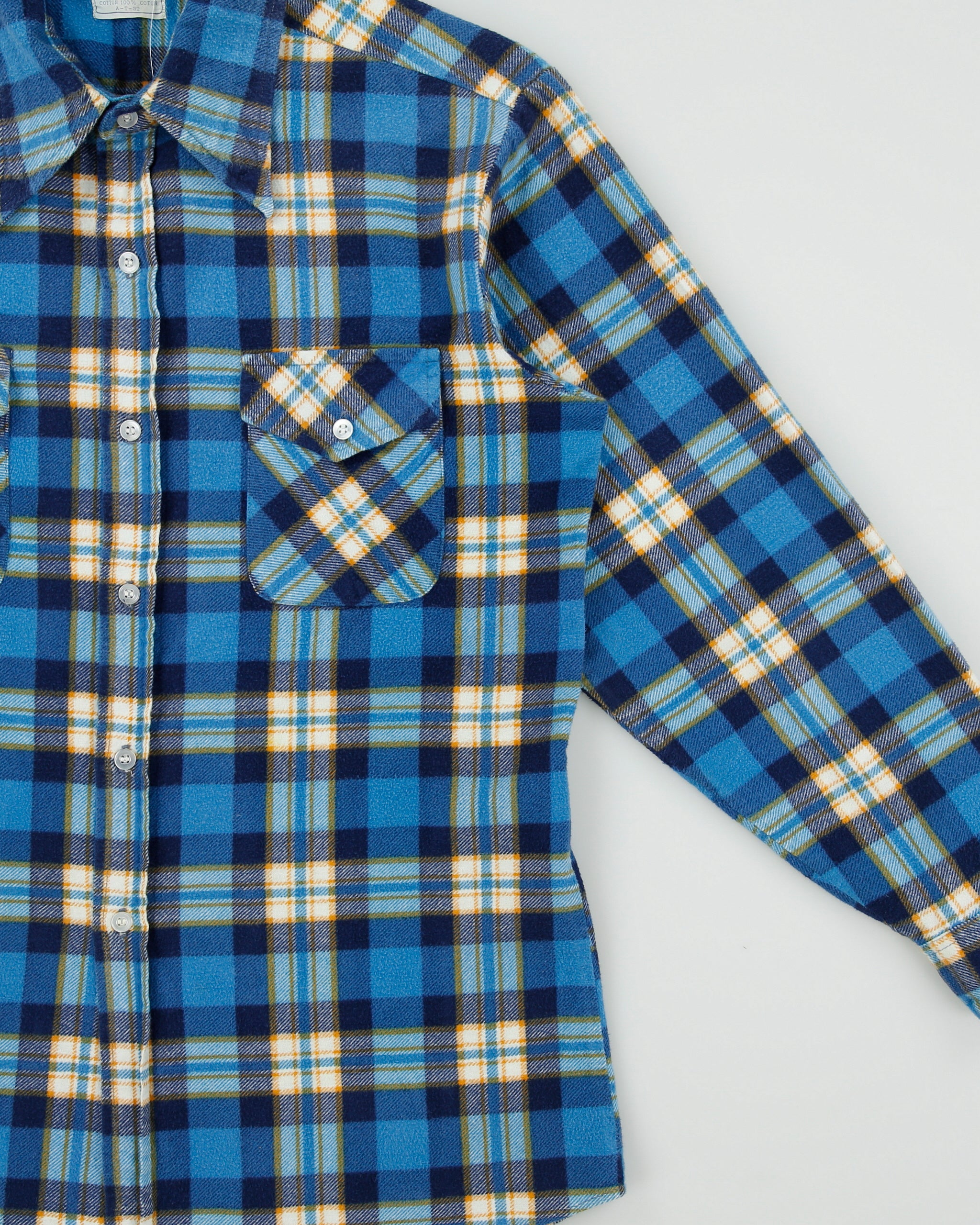 Vintage 1970s Champion Long Sleeve Western Plaid Flannel Shirt - M